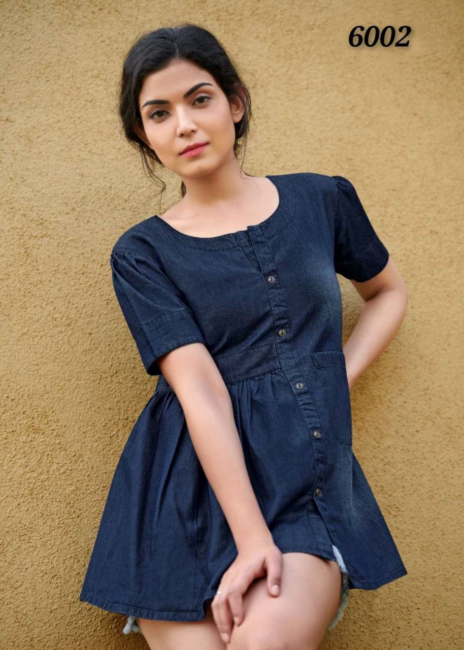 FANCY DENIM TOP BY RANGJYOT- STYLE 