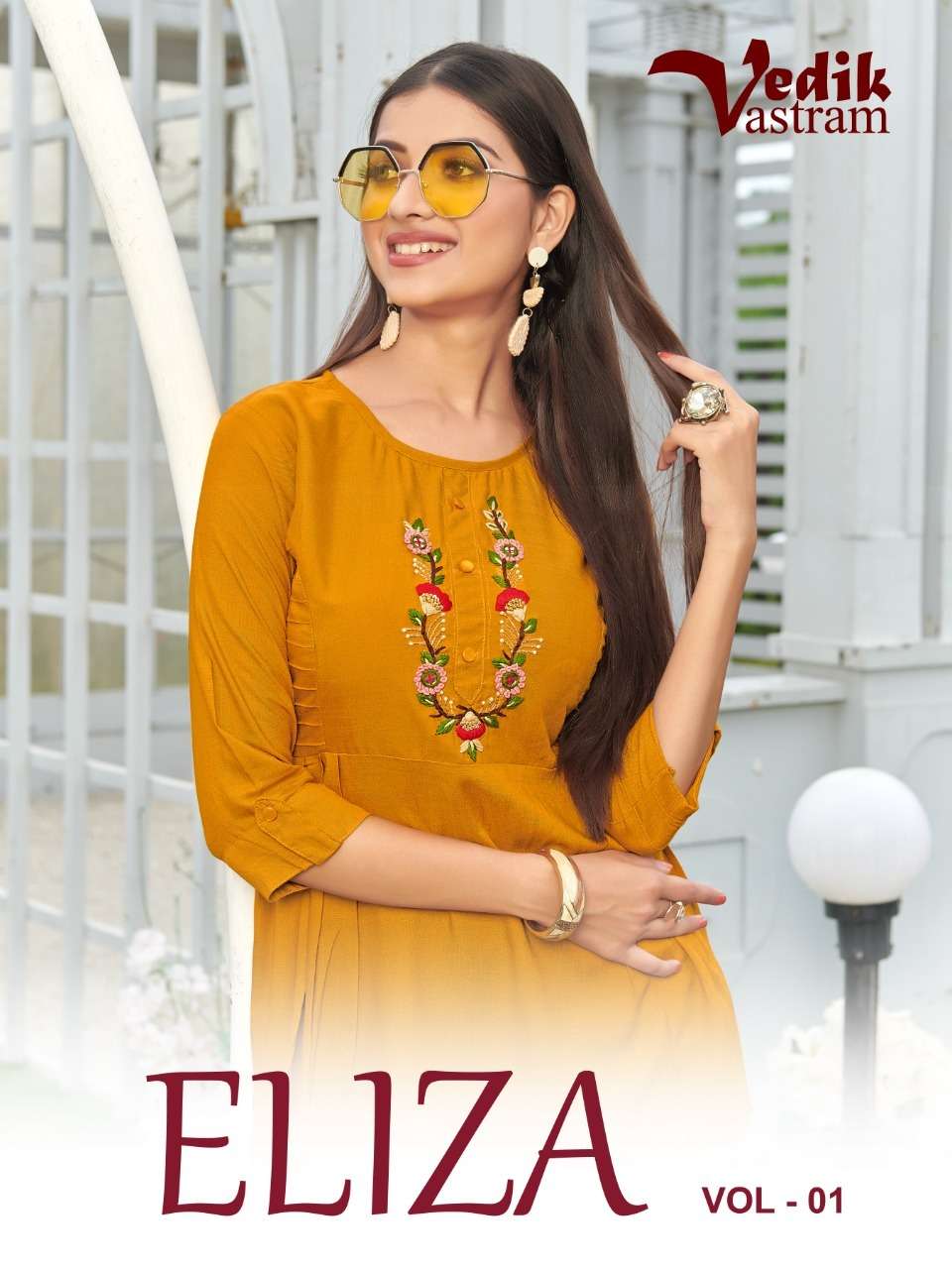  ELIZA VOL 1 HEAVY RAYON  HAND WORK TOP BY VEDIK VASTRAM BRAND WHOLESALER AND DEALER