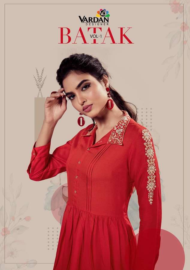 BATAK VOL1 BY VARDAN DESIGNER  BRAND 14KG HEAVY RAYON DESIGNER STYLE  SHORT TOP WHOLESALER AND DEALE...