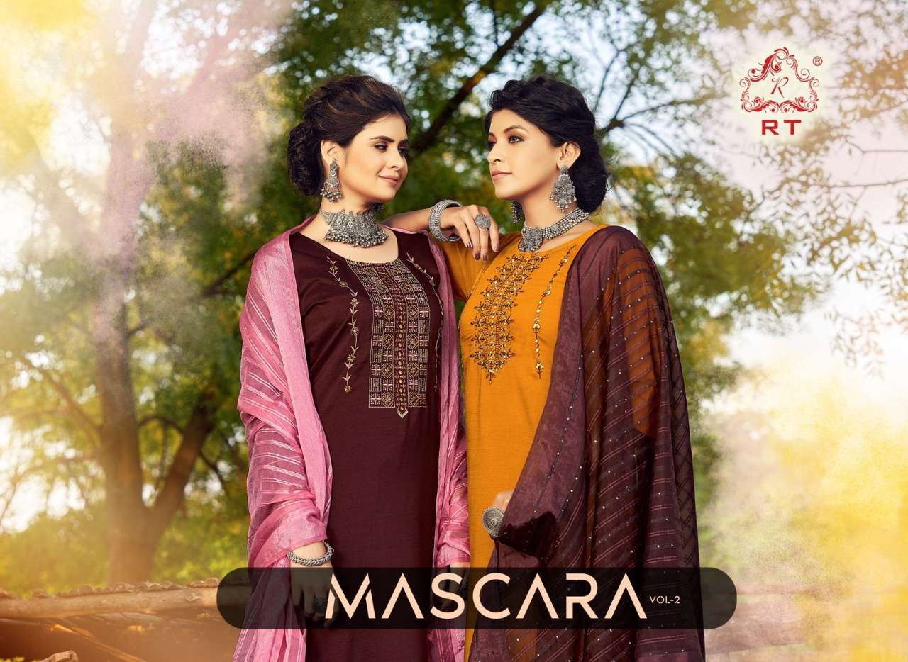 MASCARA VOL 2 KURTI WITH BOTTOM AND DUPATTA BY RIJIYA TRENDS BRAND DEALER AND WHOLESALER