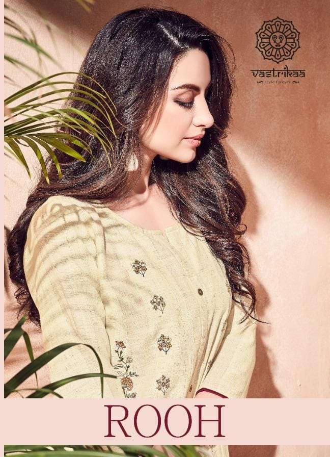  ROOH VOL FANCY LUREX BASE COTTON FABRIC KURTI BY VASTRIKAA BRAND WHOLESALER AND DEALER