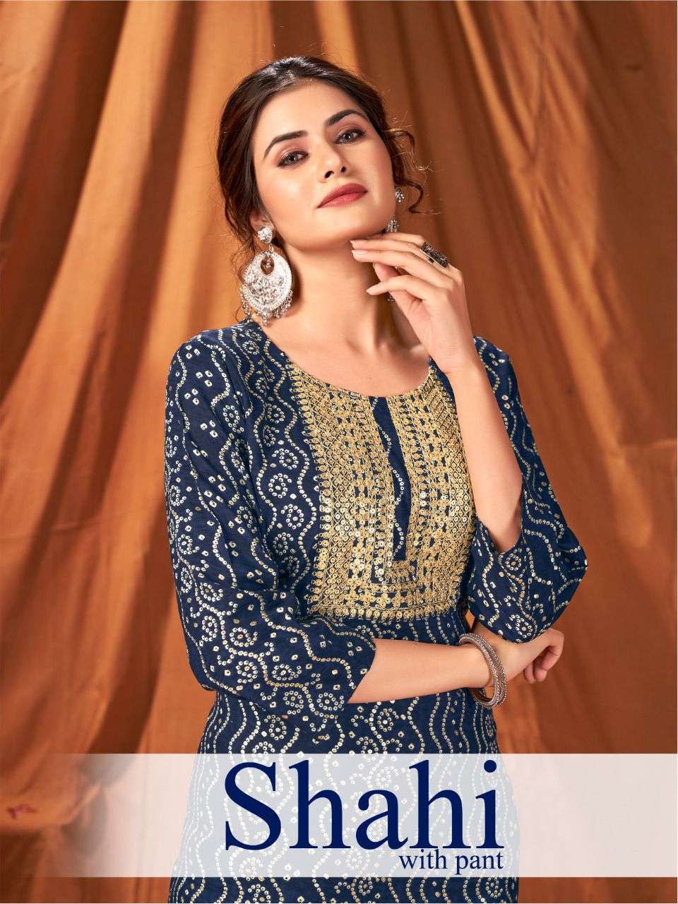  SAHI BY POONAM DESIGNER BRAND RAYON SEQUENCE  & CORDING WORK KURTI WITH YCRA COTTON PANT WHOLESALER...