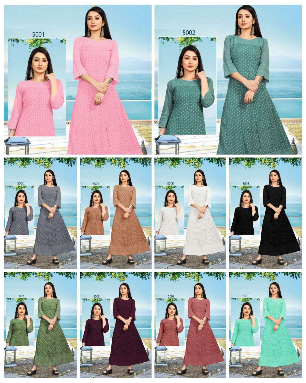 ANARKALI BY S3FOREVER BRAND HEAVY CAREY GEORGETTE SHIFFLI WORK ANARKALI KURTI WHOLESALER AND DEALER