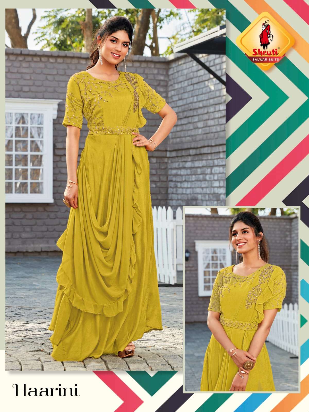 KARIGARI VOL 2 BY SHRUTI BRAND DESIGNER PURE VISCOSE GEORGETTE BEAUTIFULLY CRAFTED WITH DESIGNER AND...