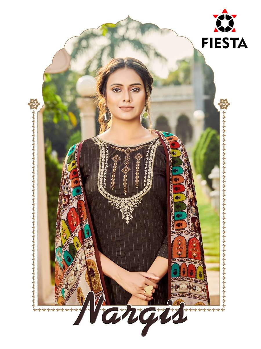 NARGIS BY FIESTA BRAND LINING COTTON NECK EMBROIDERY AND HANDWORK KURTI WITH COTTON PANT AND DIGITAL...