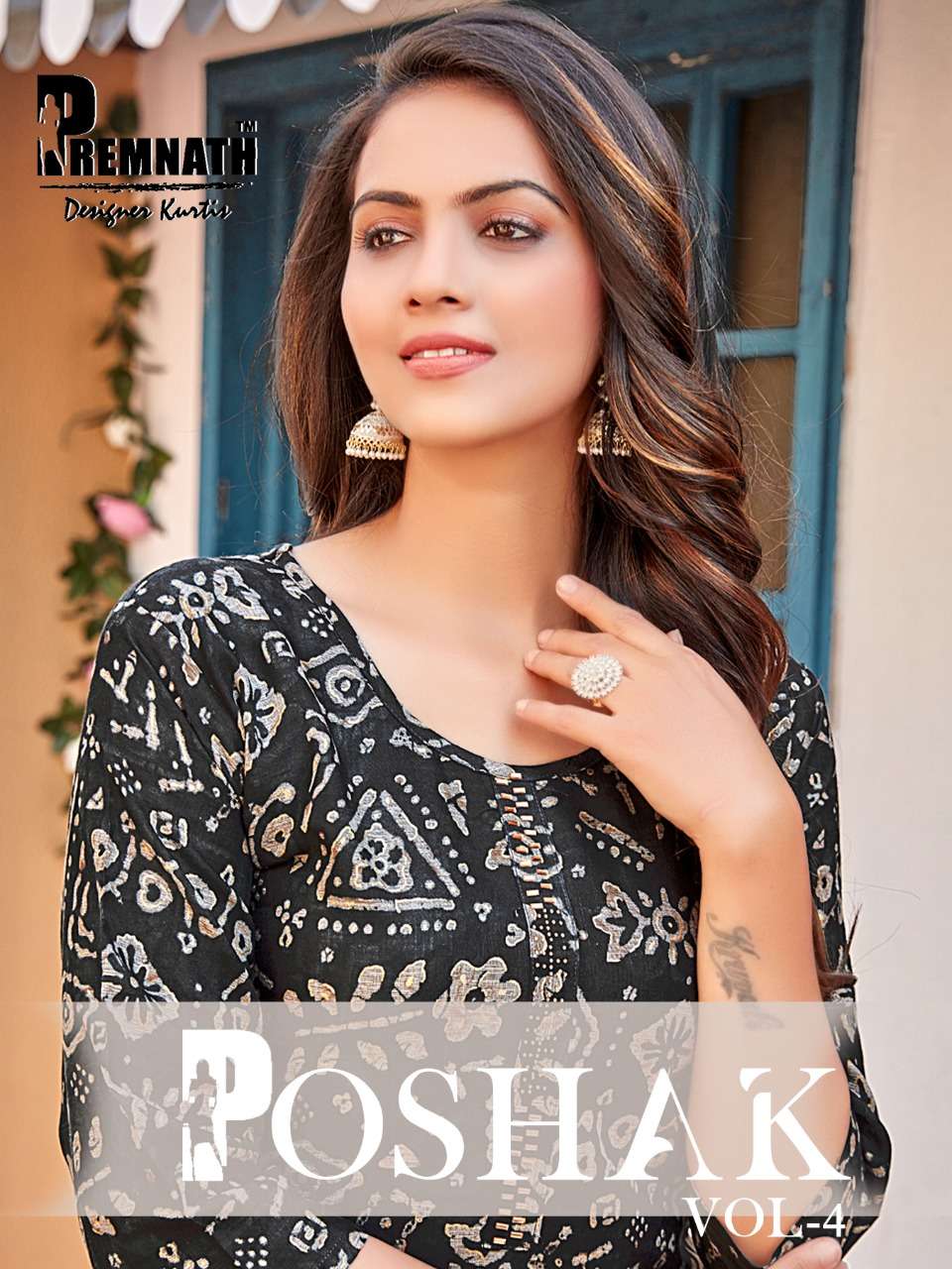 POSHAK BY PREMNATH BRAND  RAYON CAPSULE PRINTS WITH SWAROSKI WORK KURTI WITH PANT BY S3FOREVER GUJAR...