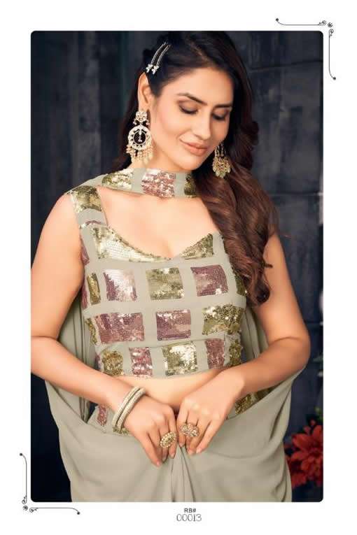 THE WEDDING EDIT BY RUBAISH BOUTIQUE BRAND GEORGETTE HEAVYY WORK TOP WITH BOTTOM AND DUPATTA FOR WED...