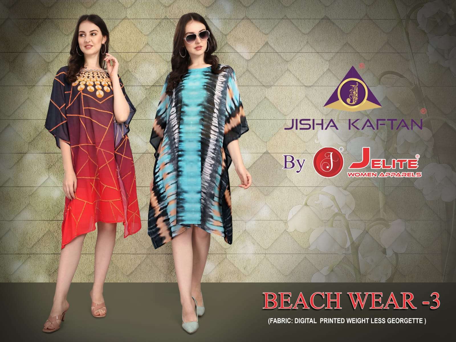 BEACHWEAR KAFTANS VOL 3 BY JISHA KAFTAN BRAND WEIGHTLESS GEORGETTE DIGITALLY PRINTED KAFTANS BY S3FO...