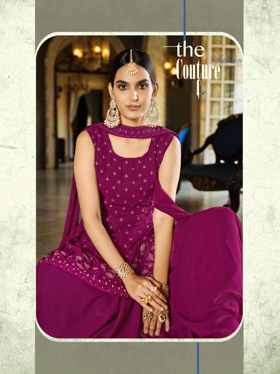 LENORA BY VITARA FASHION BRAND GEORGETTE ALL OVER EMBROIDERY AND SEQUENCE WORK KURTI WITH GEORGETTE ...