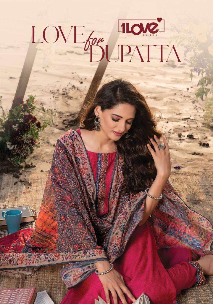 LOVE FOR DUPATTA BY S4U 1LOVE BRAND COTTON PLAN KURTI WITH PANT AND KATHA WORK DUPATTA WHOLESALER AN...