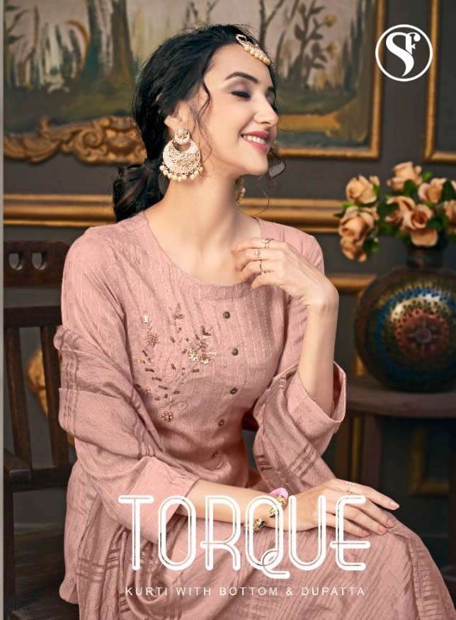 TORQUE BY SWEETY FASHION BRAND FANCY RAYON SEQUENCE AND THREAD WORK KURTI WITH LYCRA PANT AND FANCY ...