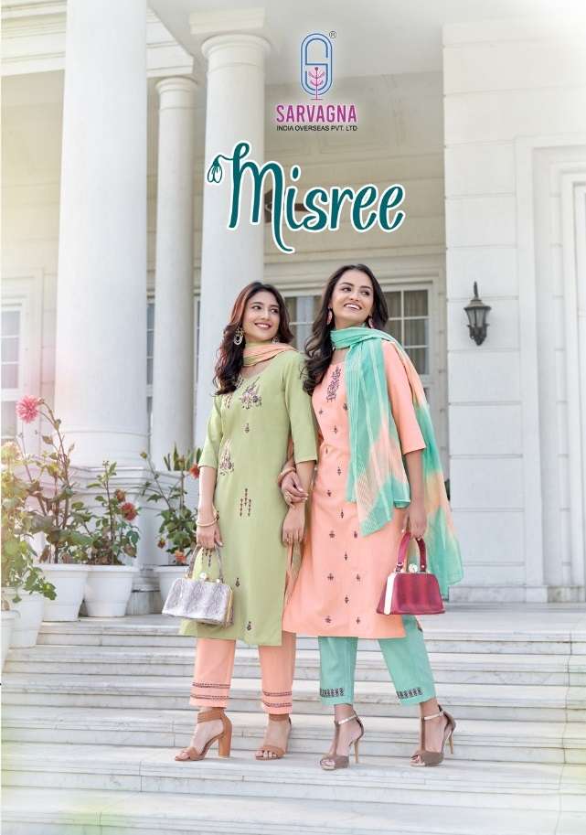 MISRI BY SARVAGNA BRAND MANTOS COTTON HEAVY EMBROIDERY AND SEQUENCE WORK KURTI WITH COTTON PANT AND ...