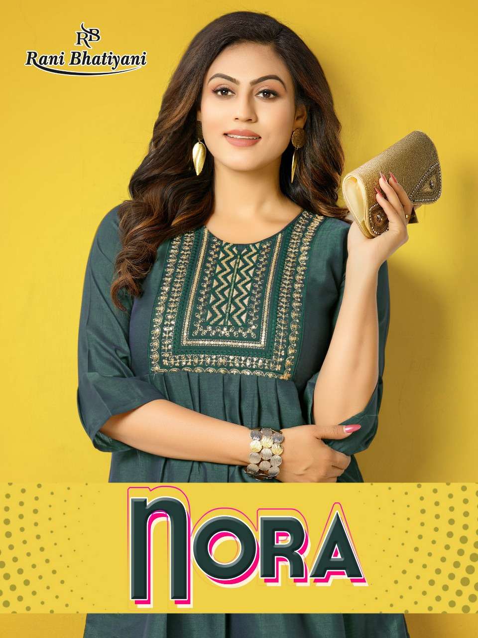 NORA VOL 1 BY RANI BHATIYANI BRAND 14 KG RAYON WITH FANCY HAND WORK TOP WHOLESALER AND DEALER