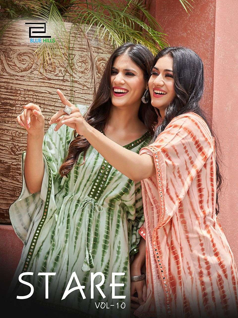 STARE VOL 10 BY BLUE HILLS BRAND HEAVY 14 KG RAYON WITH MIL PRINT TIE AND DYE KAFTAN TOP WHOLESALER ...