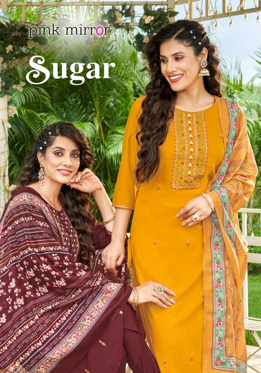 SUGAR BY PINK MIRROR BRAND RAYON SLUB WITH EMBROIDER WORK KURTI WITH TESLA SLUB WITH EMBROIDERY WORK...