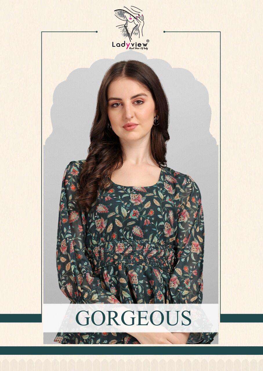 GORGEOUS BY LADYVIEW BRAND HEAVY GEORGETTE PRINT TOP WITH COTTON INNER WHOLESALER AND DEALER