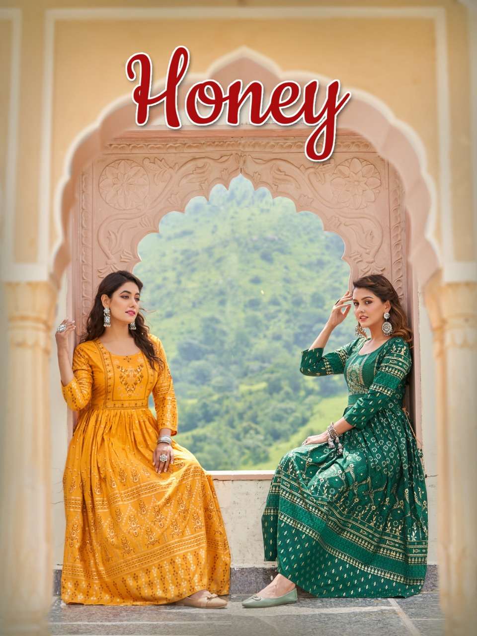 HONEY VOL 1 BY RADHIKA LIFESTYLE BRAND RAYON PRINT EMBROIDERY WORK KURTI WHOLESALER AND DEALER