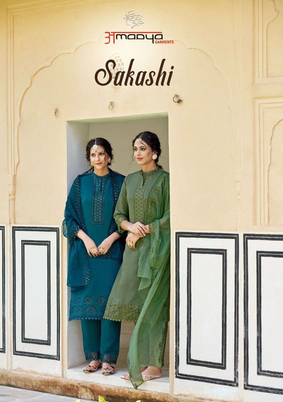 SAKSHI BY  AMAAYA GARMENTS BRAND FABRIC VISCOSE FANCY BORING SEQUENCE EMBROIDERY WORK KURTI WITH COT...