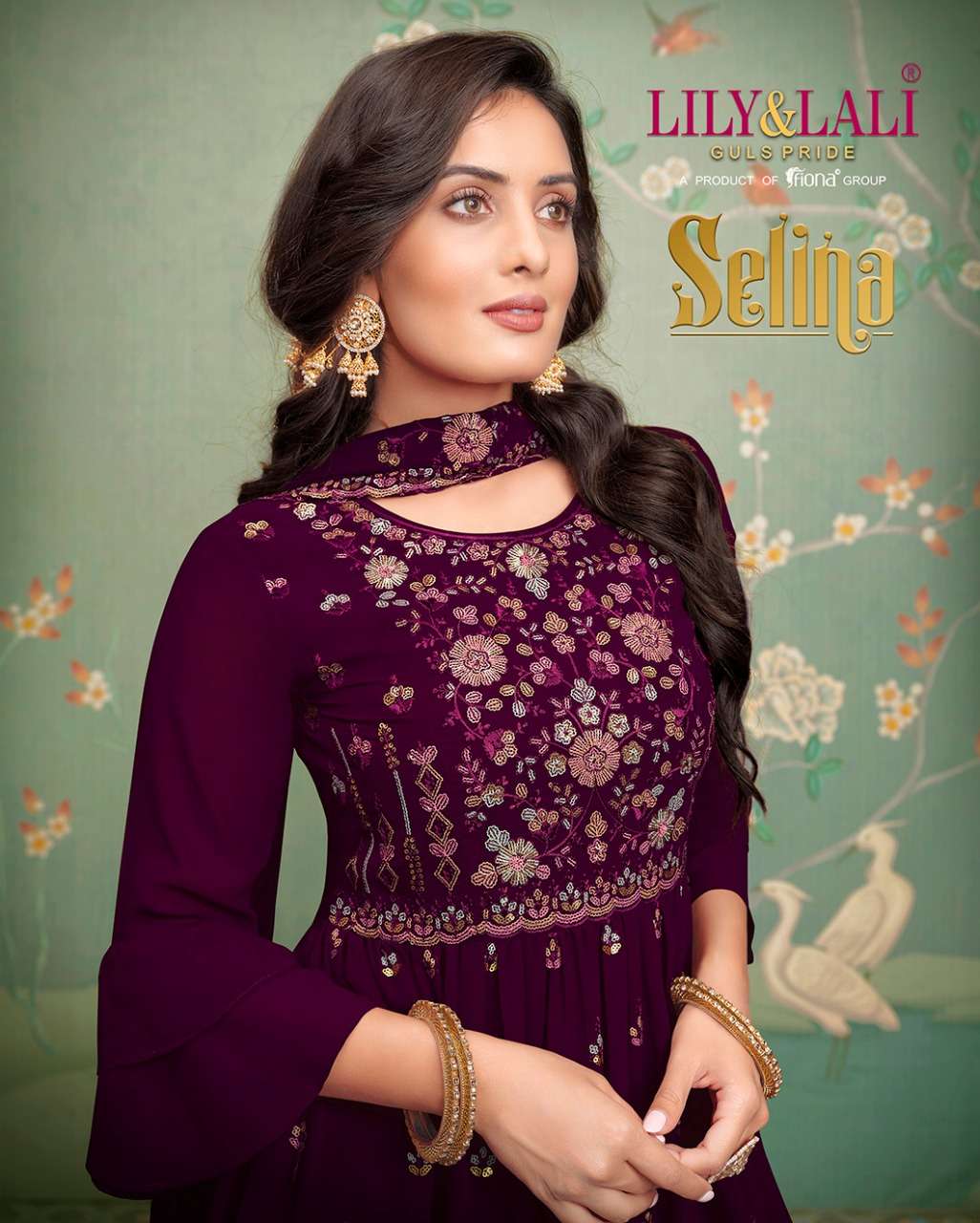 SELINA BY LILY AND LALI BRAND HEAVY GEORGETTE KURTI WITH INNER WITH MOBILE POCKET PANT AND GEORGETTE...