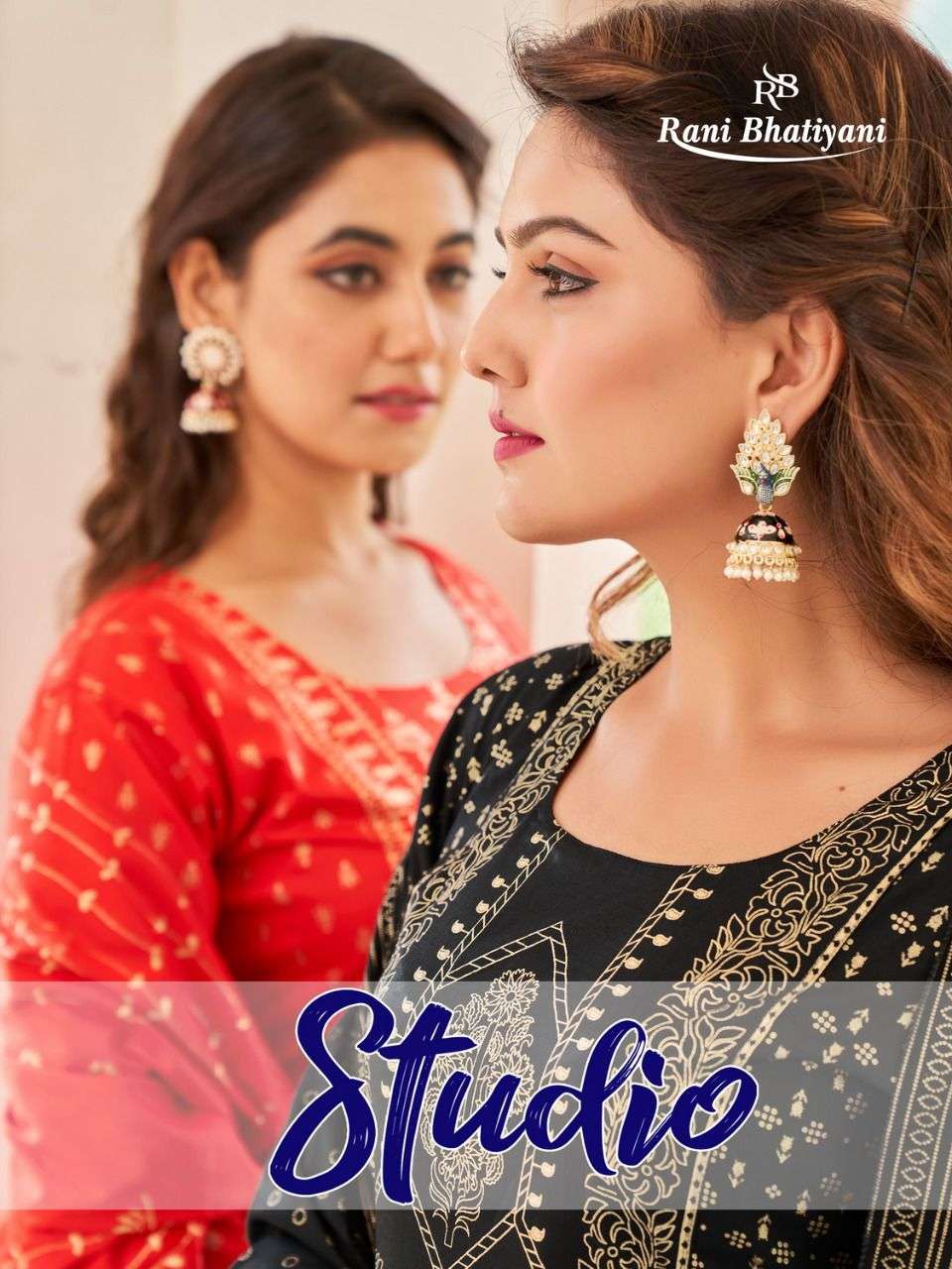  STUDIO VOL 1 BY RANI BHATIYANI BRAND 14 KG RAYON WITH FOIL PRINT GOWN WITH DUPATTA WHOLESALER AND D...