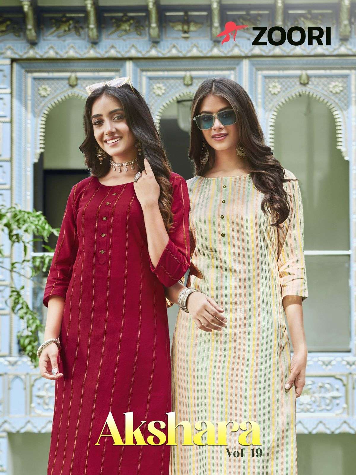 AKSHARA VOL 19 BY ZOORI BRAND - RAYON PRINTED CASUAL KURTI WITH 3-4TH SLEEVES - WHOLESALER AND DEALE...
