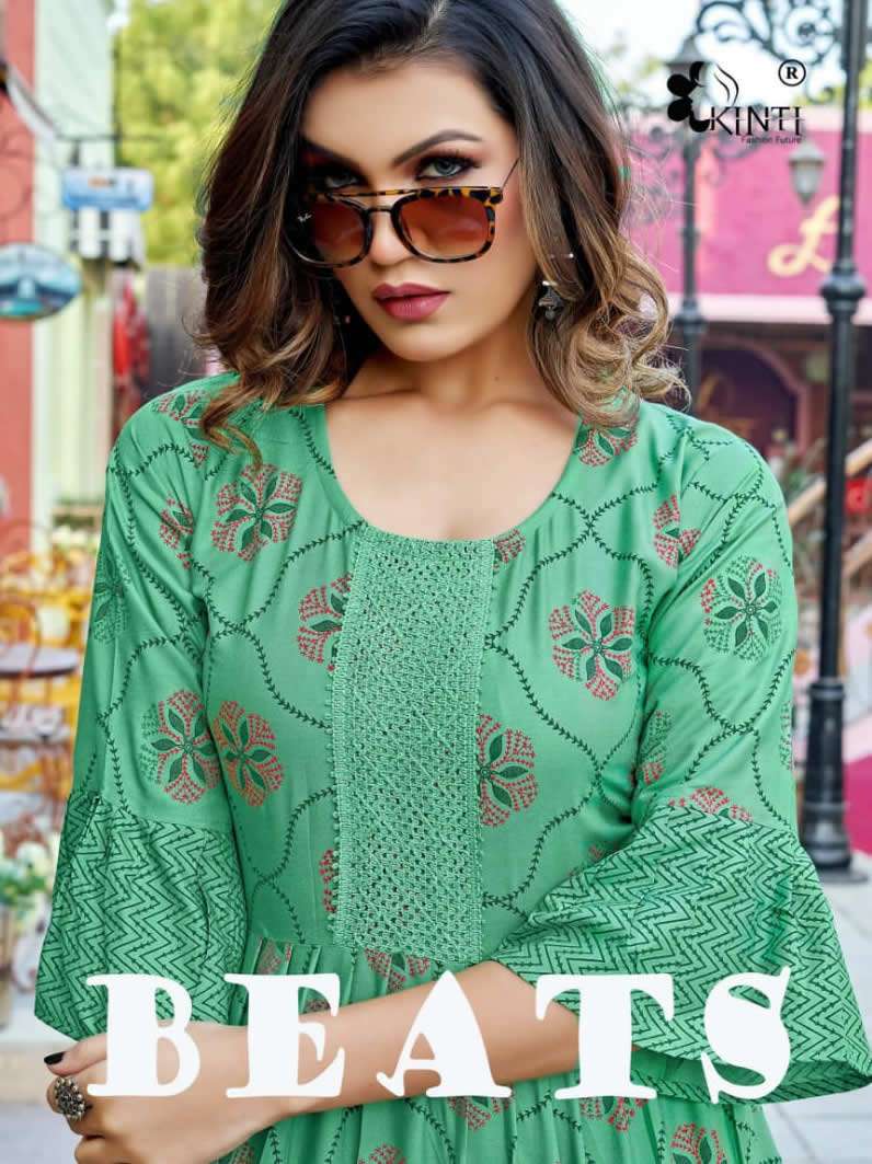 BEATS BY KINTI BRAND - HEAVY RAYON PRINT STYLISH TUNIC WITH MIX AND MATCH LACE WORK - WHOLESALER AND...