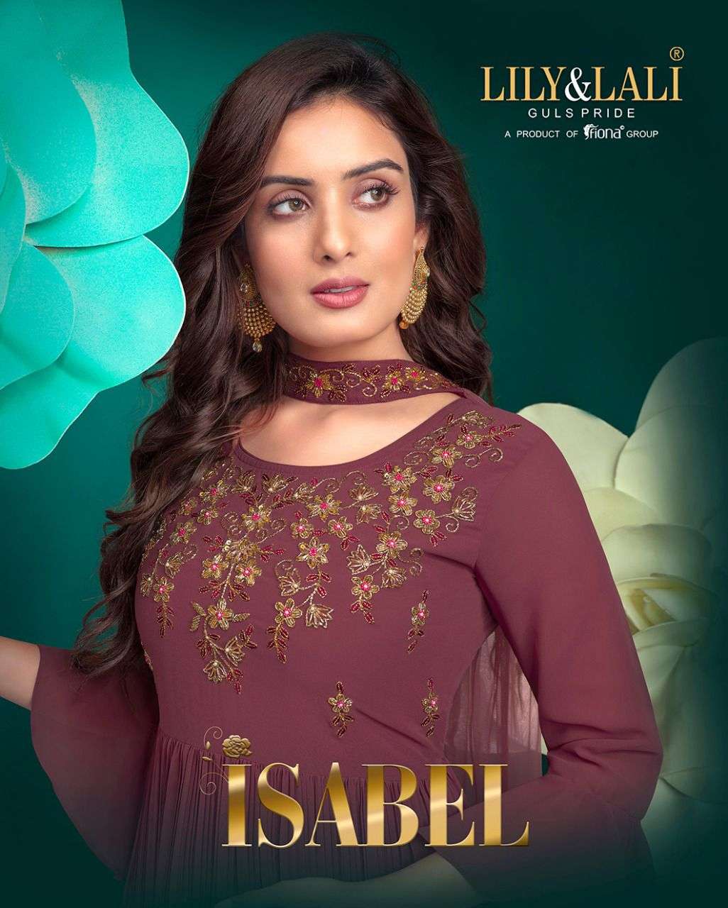 ISABEL BY LILY & LALI BRAND PURE HANDWORK ON HEAVY GEORGETTE SHORT KURTI WITH POCKET INNER WITH SHAR...