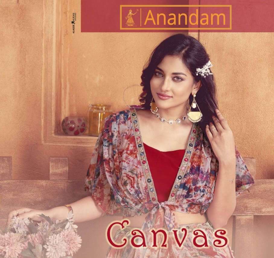 CANVAS BY ANANDAM BRAND PRESENTS MARBLE FABRIC FULL STICH CROP TOP WITH FLORAL DESIGN FLAIR SKIRT AN...