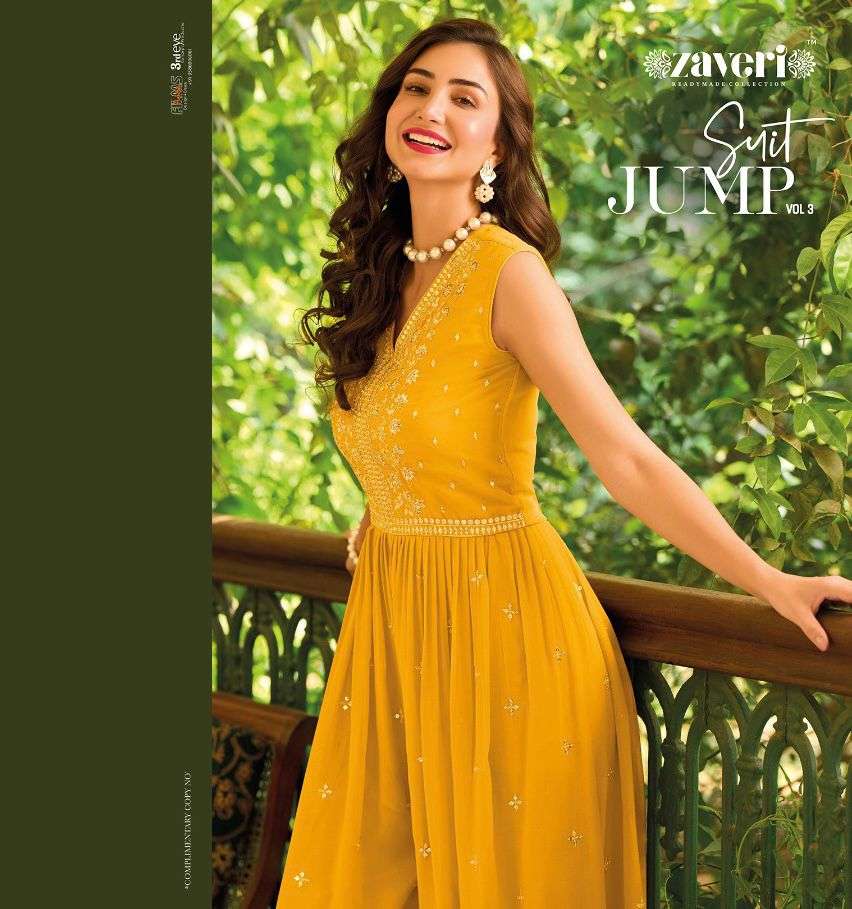 JUMPSUITS VOL 3 BY ZAVERI BRAND PRESENTS GEORGETTE DESIGNER JUMPSUIT WITH EMBROIDERY WORK FRONT AND ...