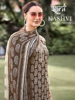 KASHVI BY RANI BRAND PRESENTS COTTON PRINTED ADDITIONAL WORK STITCHED PATTERN KURTI WITH COTTON INNE...