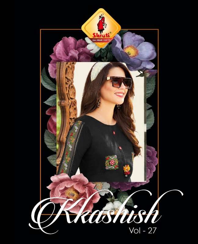 KKASHISH VOL 27 BY SHRUTI BRAND PRESENTS PURE LINEN COTTON WITH HEAVY STYLISH EMBROIDERY WORK STRIGH...