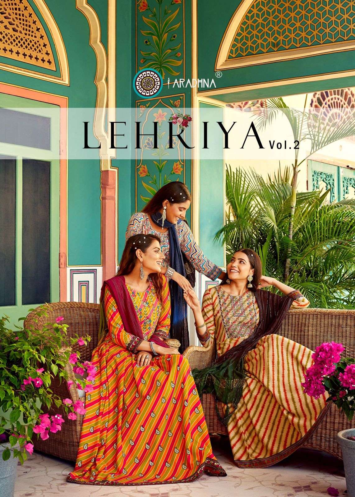 LEHRIYA VOL 2 BY ARADHANA BRAND - RAYON 14 KGS (LIVA APPROVED) AMAZING EMBROIDERY WORK LERIYA PATTER...