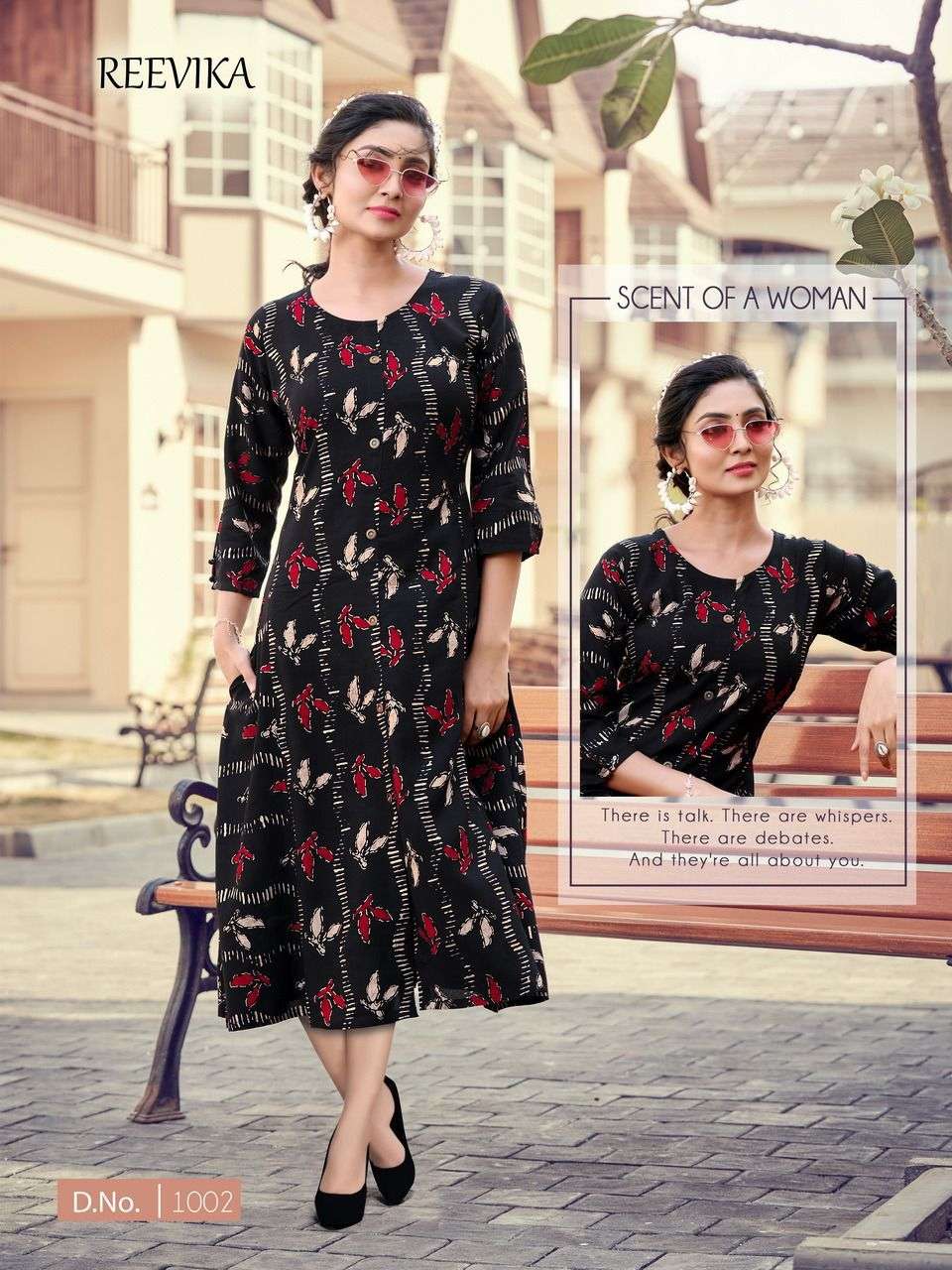 PRINCESS BY REEVIKA BRAND PRESENTS PREMIUM RAYON FOIL PRINTED STYLISH FLAIR KURTI - WHOLESALER AND D...