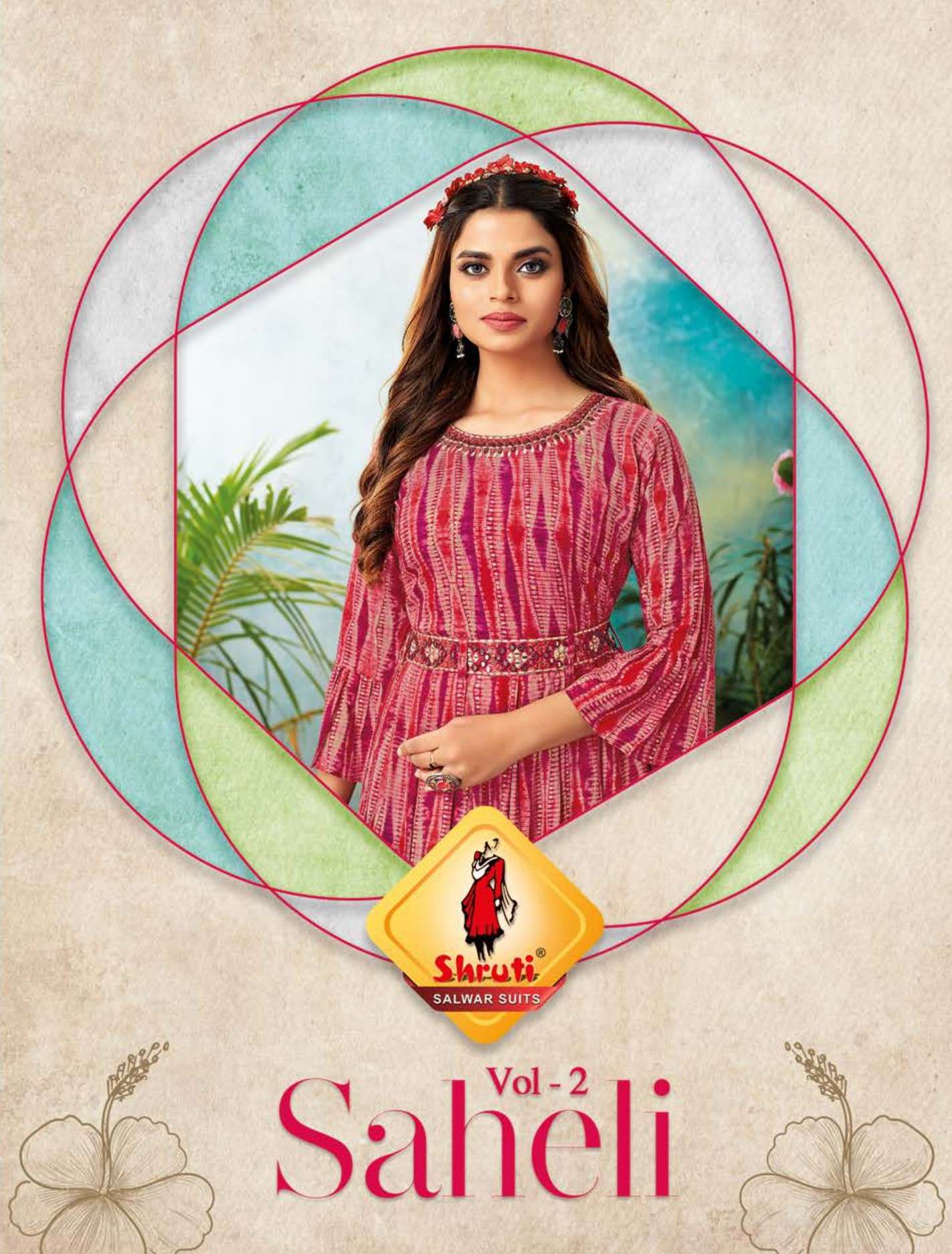 SHRUTI - SAHELI VOL 2 -  BEAUTIFUL NAIRA CUT DESIGNS ND COMFORTABLE ETHNIC WEAR WHOLESALER AND DEALE...