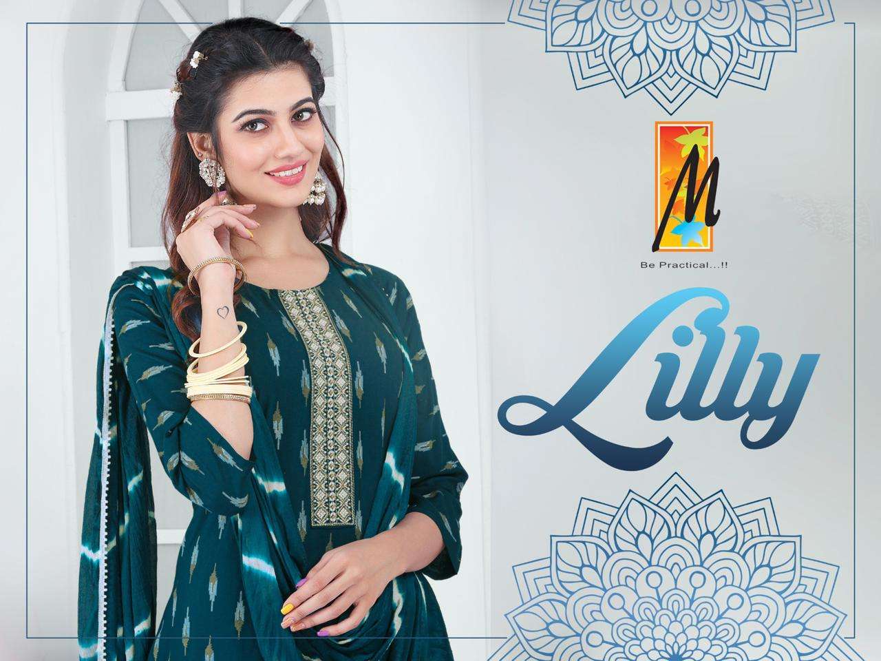 MASTER-  LILLY - HEAVY PRINTED REYON WITH EMBROIDERY WORK KURTI AND PALZO - HEAVY REYON WITH EMBROID...