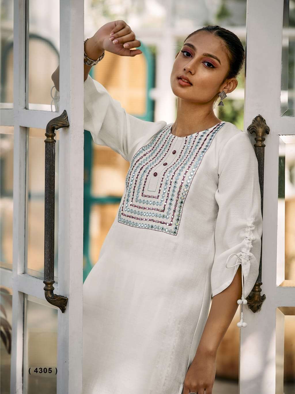 RAMADA BY S3FOREVER BRAND - VISCOSE SILK TWILL WEAVE CO-ORD SETS EMBELLISHED WITH FINE EMBROIDERY WI...