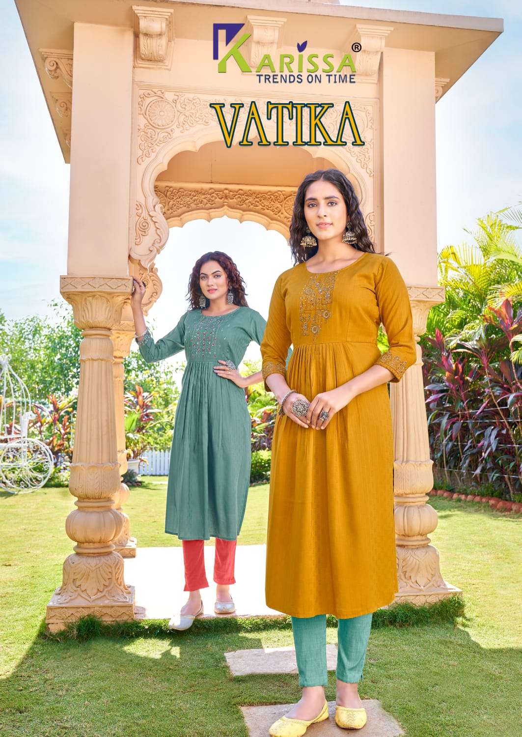 VATIKA BY KARISSA BRAND PRESENTS HEAVY FANCY REYON WEAVING EFFECT WITH LIVA TAG SEQUENCE THREAD WORK...