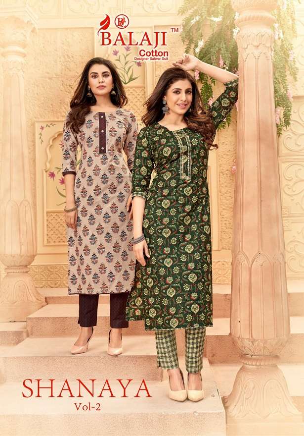 BALAJI SHANAYA VOL 1 KURTI AND PANTS WHOLSELAR AND DELAR