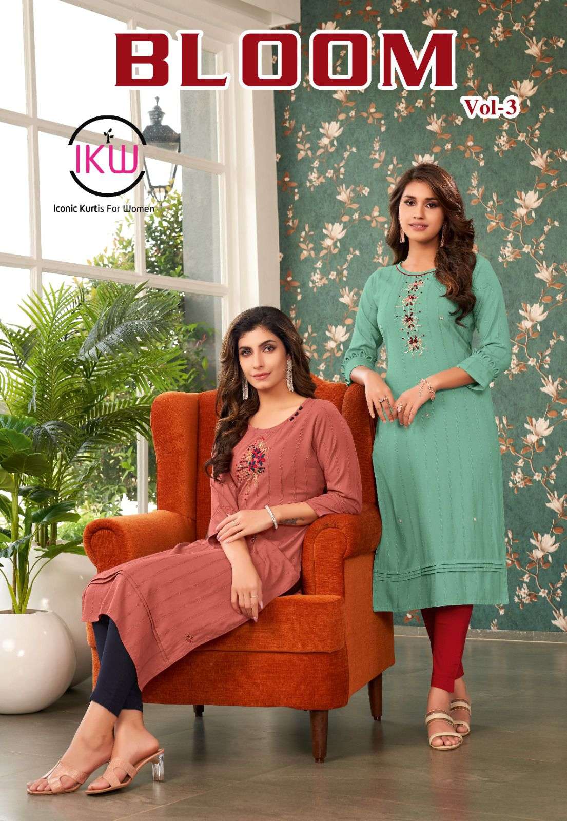 BLOOM VOL 3 BY IKW BRANDFANCY RAYON KURTI WITH PANT WHOLESALER AND DEALER 