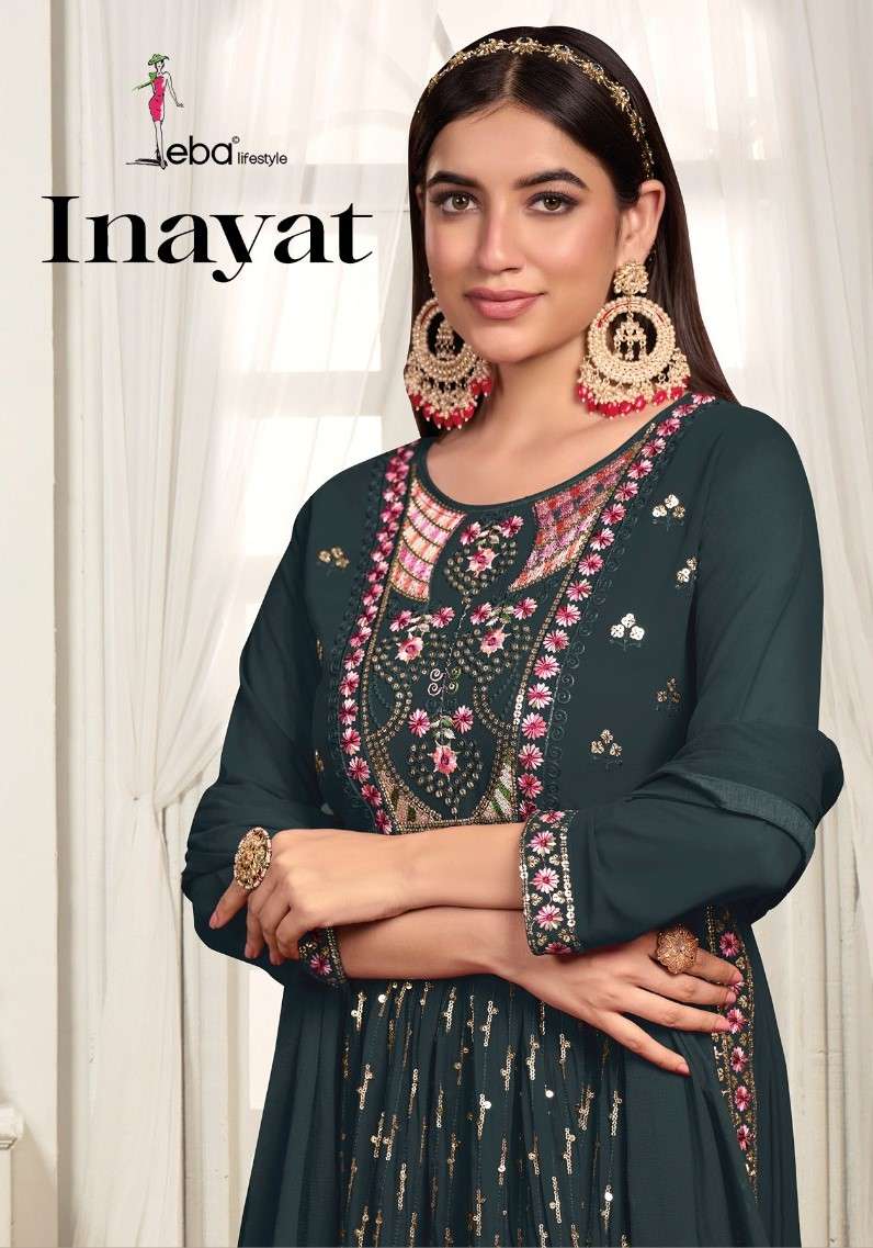 LEBA LIFESTYLE TOP WITH DUPATTA AND PALAZO FABRIC GEORGETTE BY INAYAT WHOLSALER AND DEALER