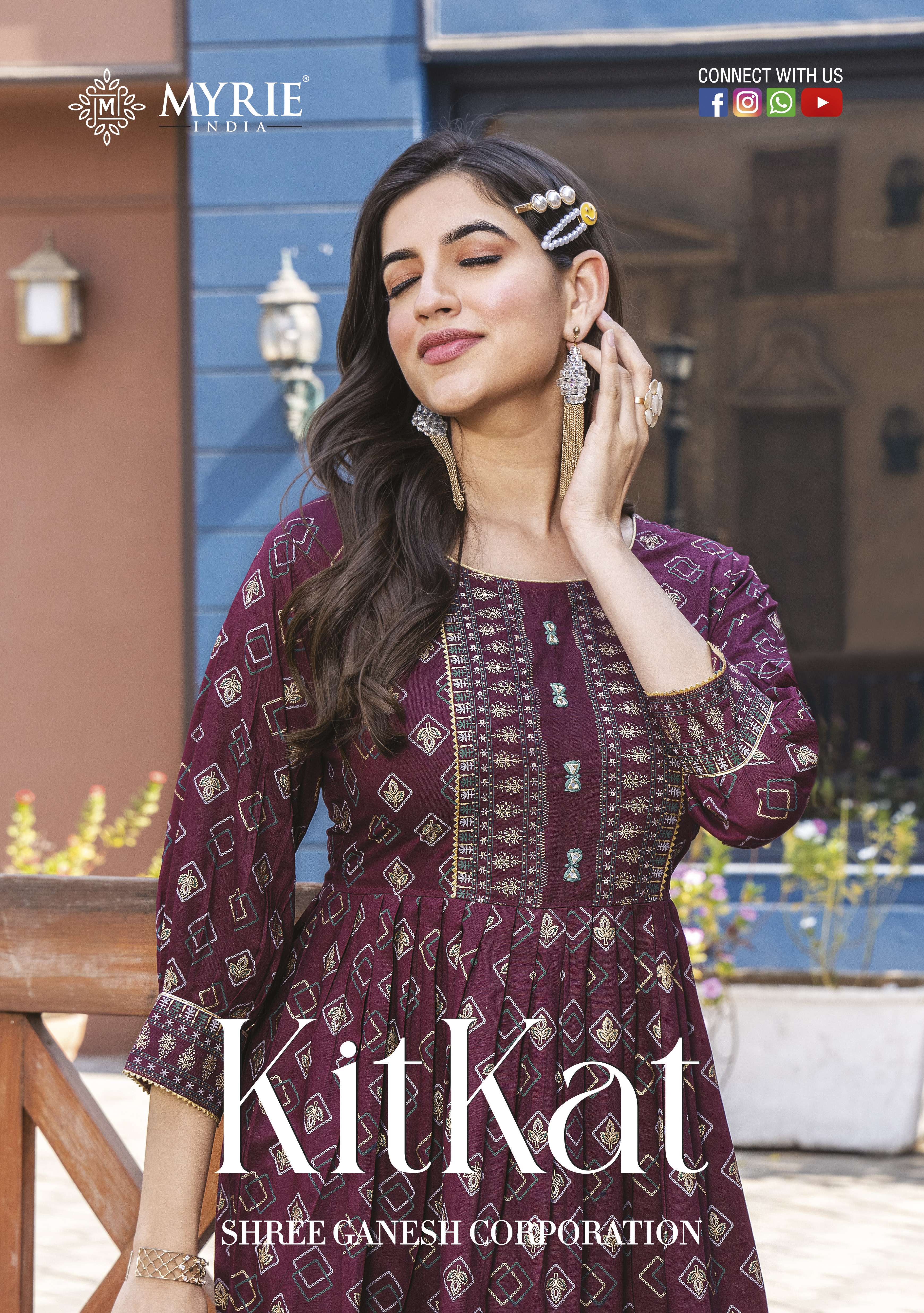 MAYRIE INDIA KITKAT RAYON EMBRODERY WORK TUNIC PRINTED TOP WHOLESALER AND DEALER 