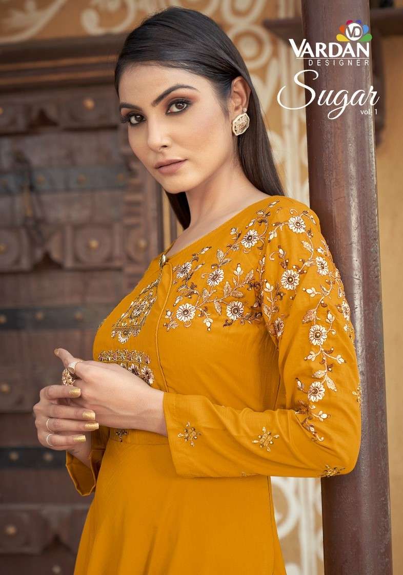 SUGAR VOL 1 TOP FABRIC HEAVY MASLIN BY VARDAN DESIGNER WHOLSALER AND DEALR