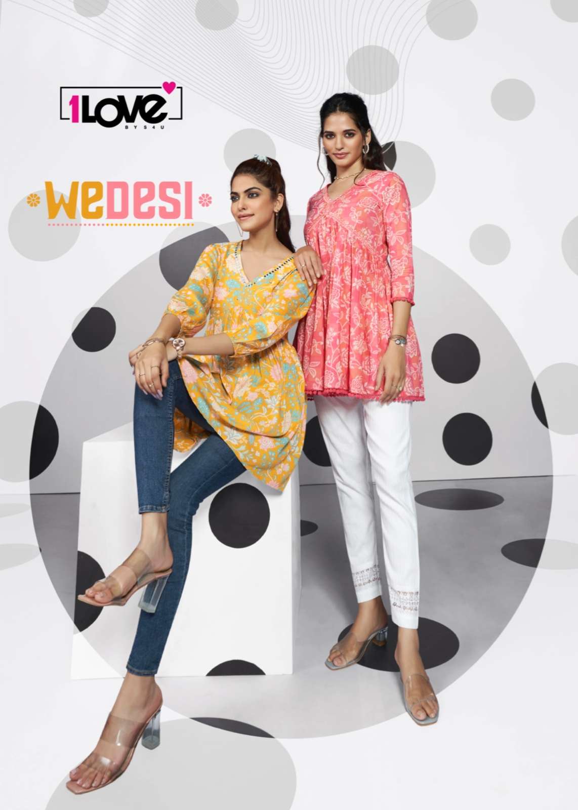  WE DESI BY 1LOVE COTTON PREMIUM RAYON FROCK STYLE SHORT KURTI WHOLESALER AND DEALER