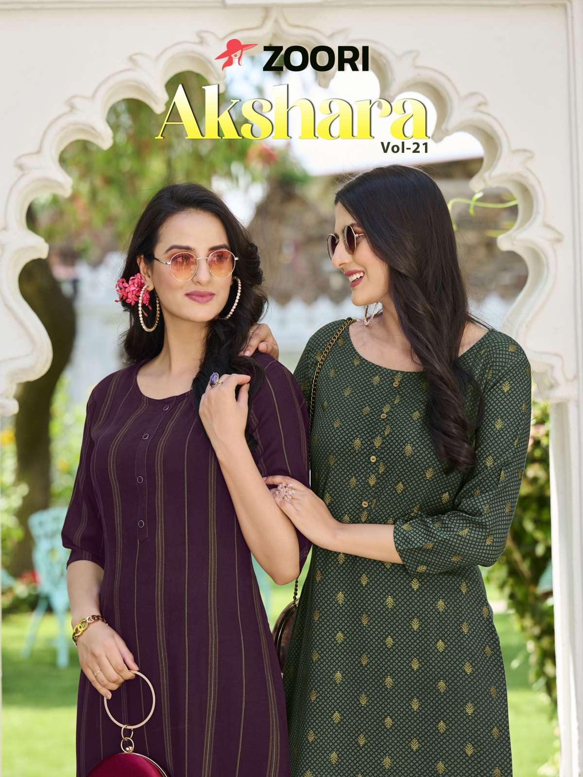 AKSHARA VOL 21 RAYON PRINT FANCY KURTI BY ZOORI WHOLESALER AND DEALER