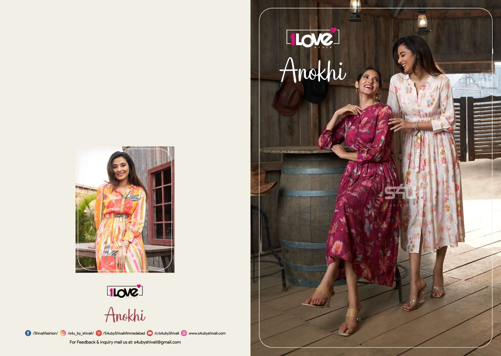 ANOKHI COTTON AND RAYON WITH CLASSY PRINT FROCK STYLE FANCY KURTI BY 1LOVE BRAND WHOLSALER AND DEALE...