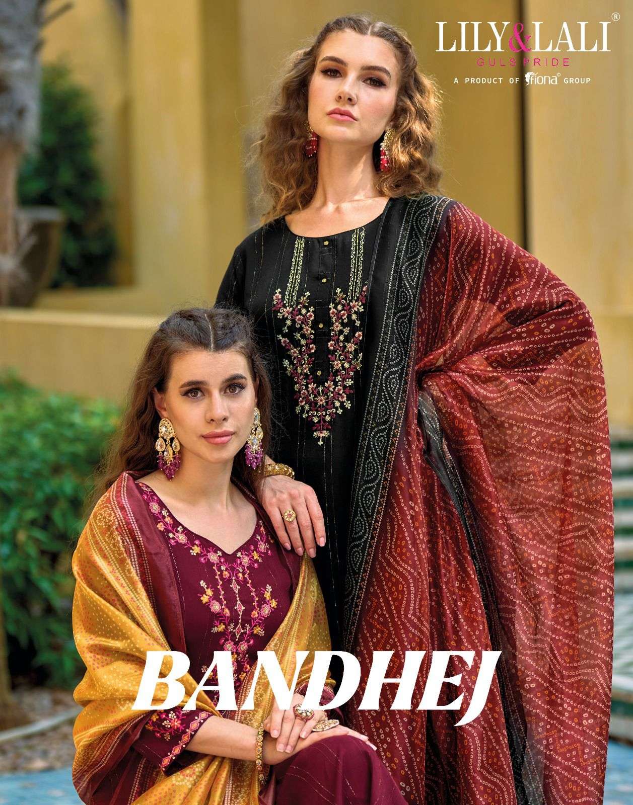 BANDHEJ VISCOSE RAYON EMBRIODERY AND HANDWORK KURTI WITH LYCRA PANT WITH BOTTOM WORK AND BANDHANI PR...