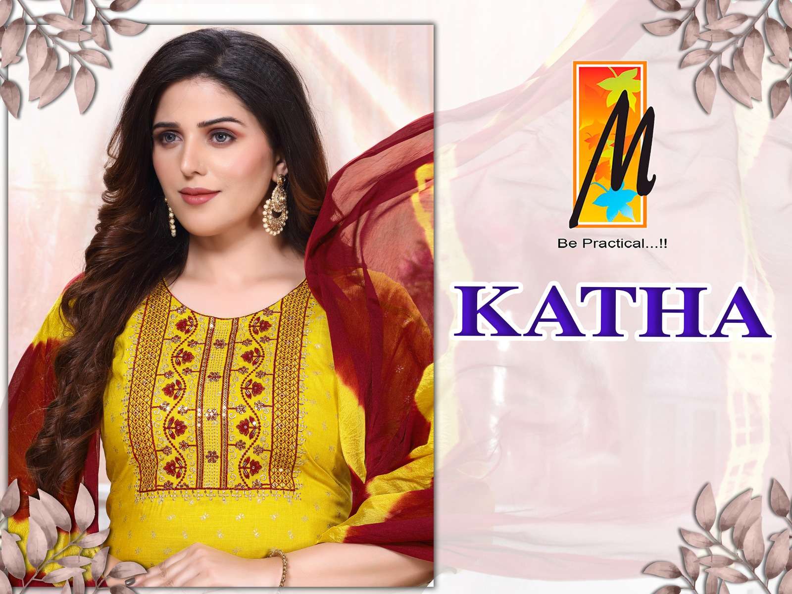 KATHA RAYON SLUB KATHA PRINT KURTI WITH PANT AND NAZMINE DUPATTA BY MASTER BRAND WHOLESALER AND DEAL...