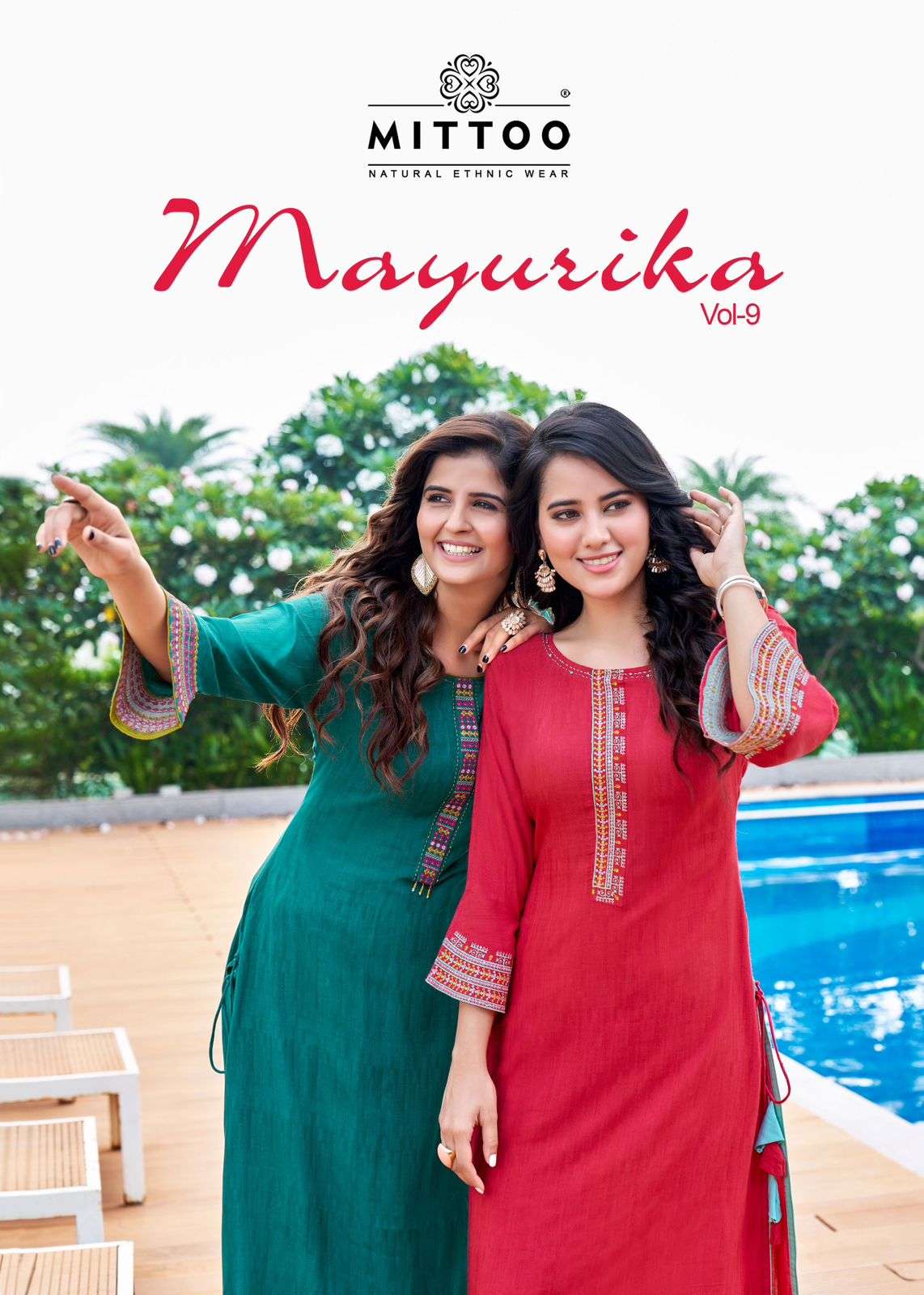 MAYURIKA VOL 9 RAYON WEAVING FANCY STRAIGHT KURTI BY MITTOO WHOLESALER AND DEALER