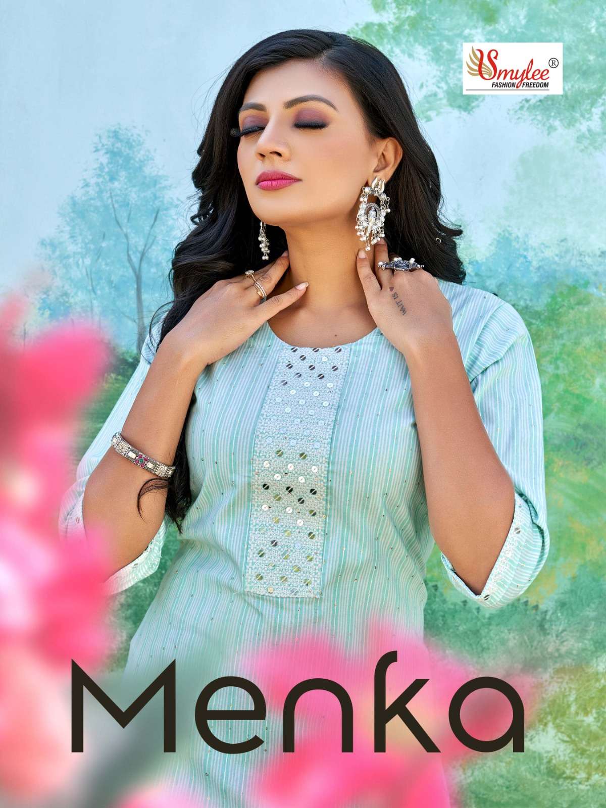 MENKA FANCY COTTON LINING STRAIGHT KURTI BY SMYLEE WHOLESALER AND DEALER