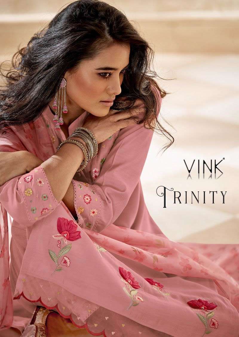 TRINITY PURE VISCOSE KURTI WITH PANT AND ORGANZA DIGITAL PRINT DUPATTA BY VINK WHOLESALER AND DEALER